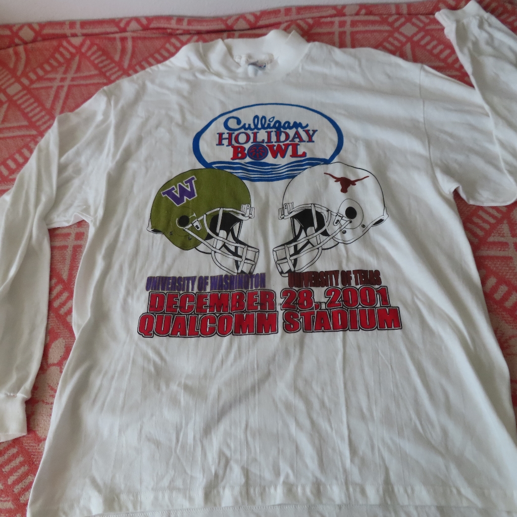 Vintage Texas Longhorns Football Vs Washington Long Sleeve Xl Holiday Bowl Ncaa